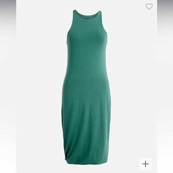J. Crew Form Knit High-Neck Cutaway Midi Dress, Sz. Med, Teal - Picture 4 of 10